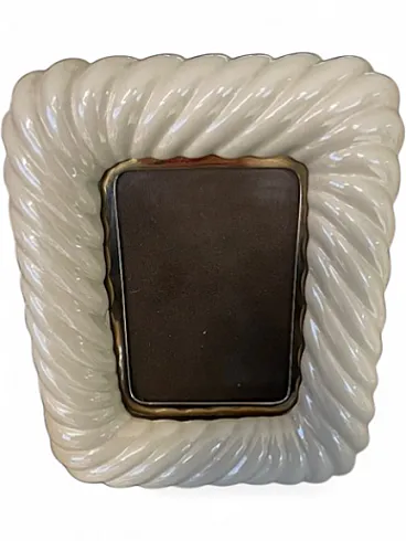 Photo frame by Tommaso Barbi in beige ceramic