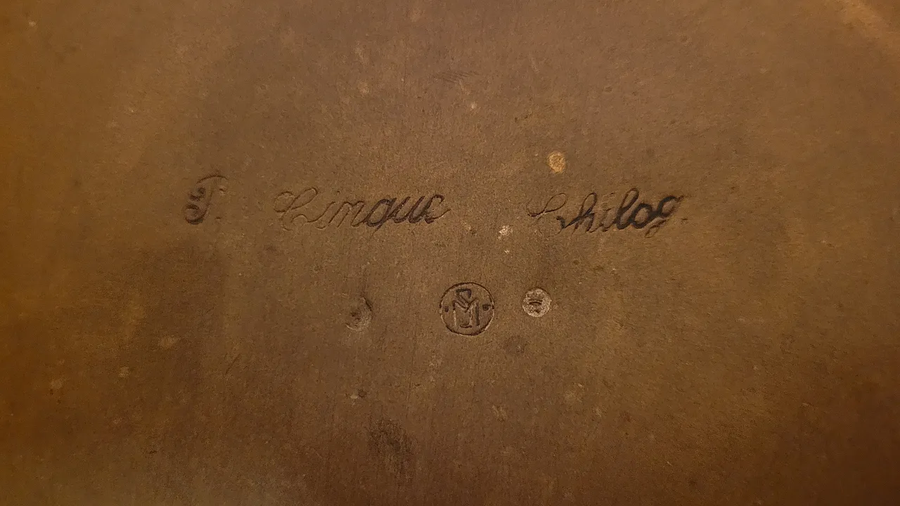 Bilancia a due piatti in legno, marmo e ottone, '800 7