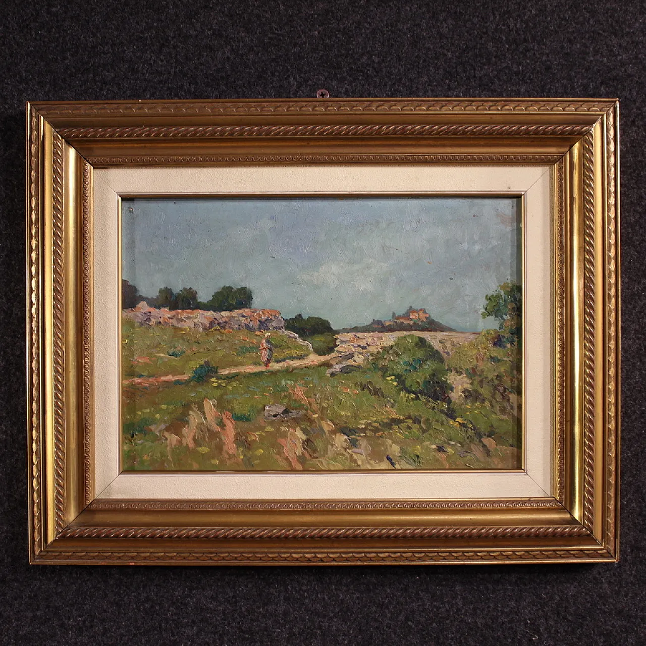 Signed Italian landscape painting, 20th century 1