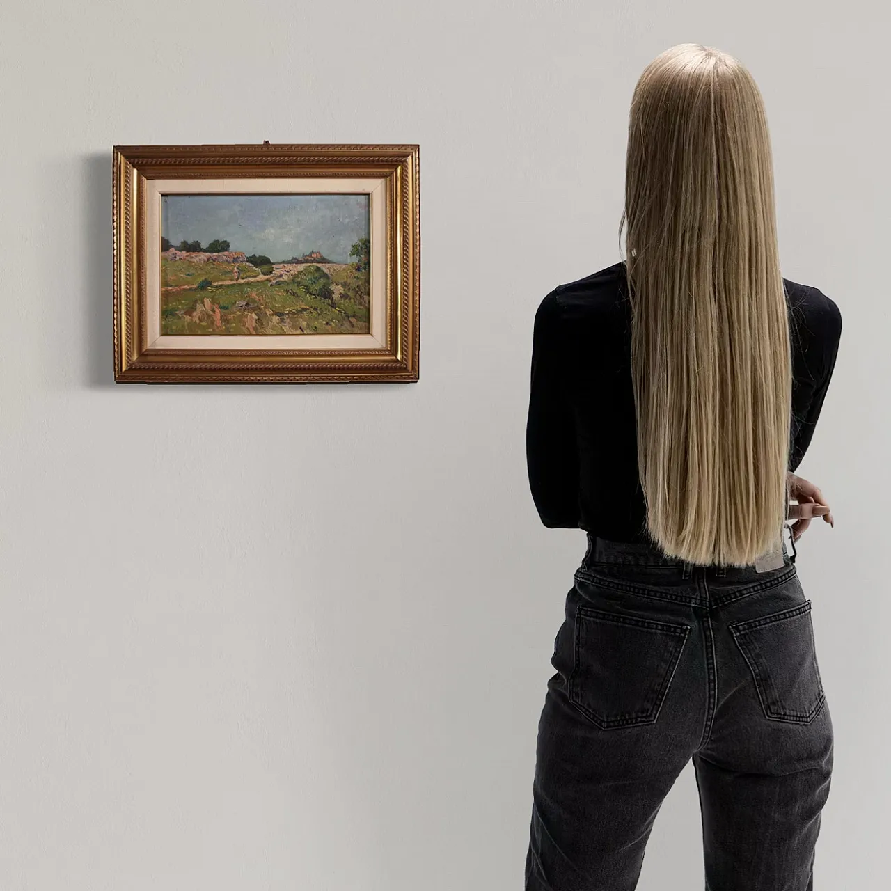 Signed Italian landscape painting, 20th century 3