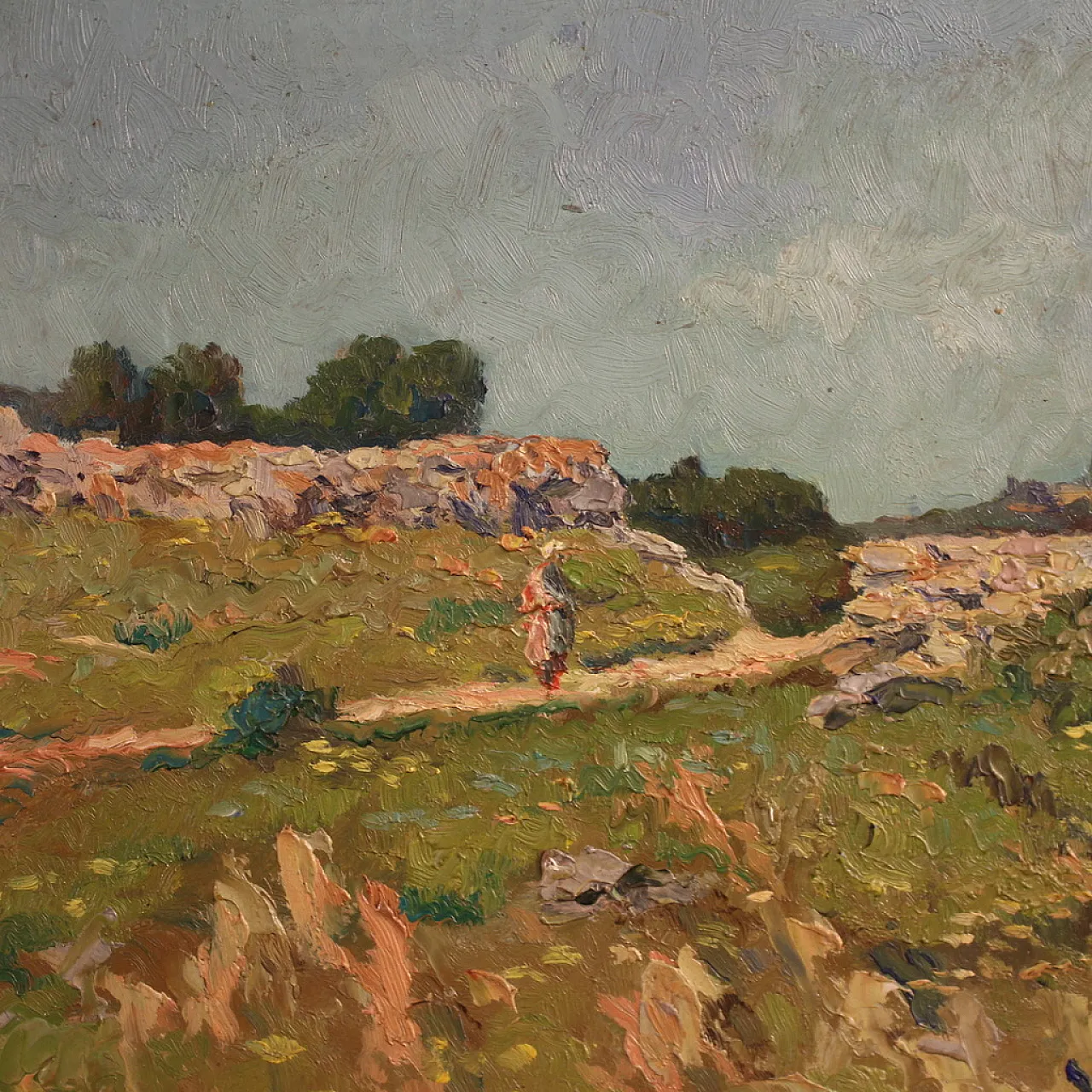 Signed Italian landscape painting, 20th century 4