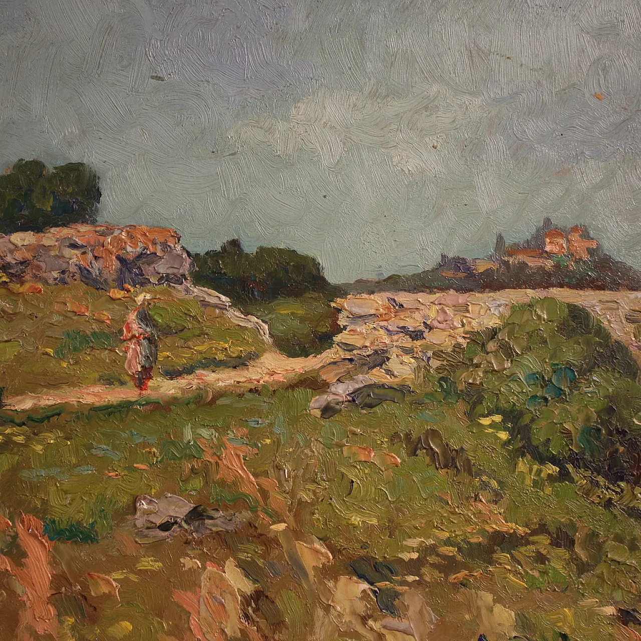 Signed Italian landscape painting, 20th century 5