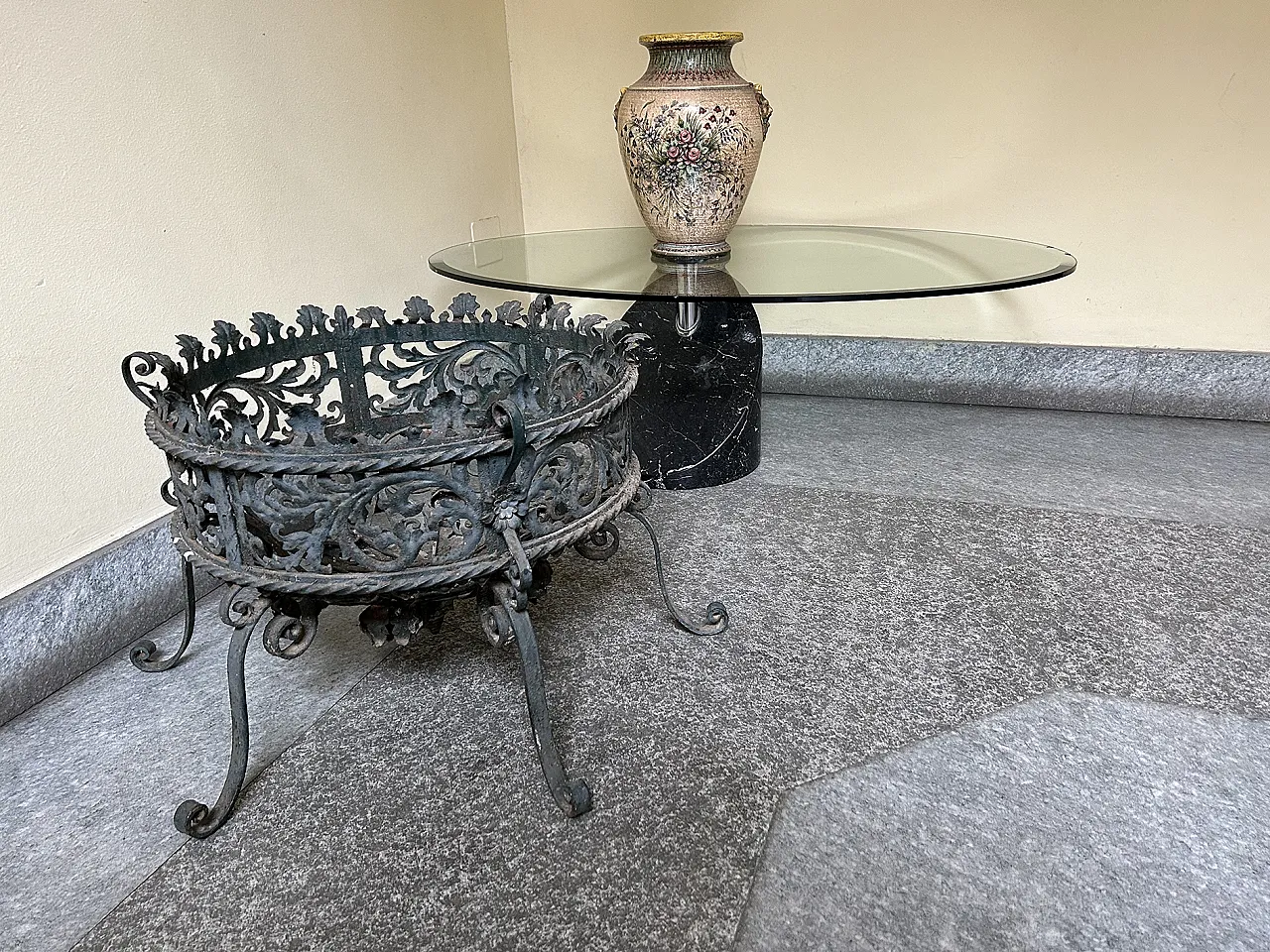 Fioriera francese in ferro battuto, inizio '900 3