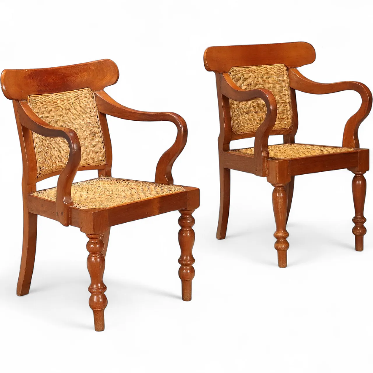 Coppia di poltrone in teak, fine '800 9