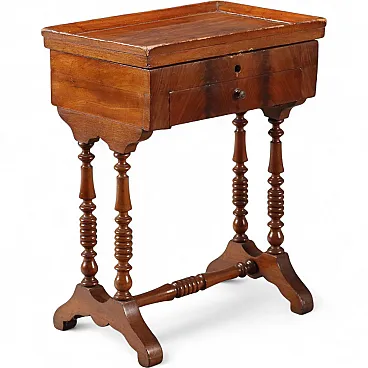 Tavolo da lavoro in mogano, fine '800