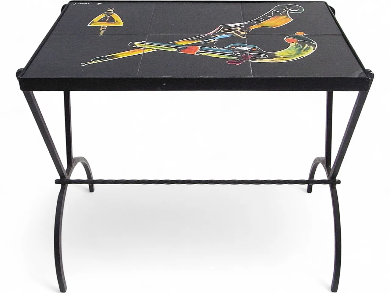 Tavolino Mid-Century in ceramica, anni '50 13