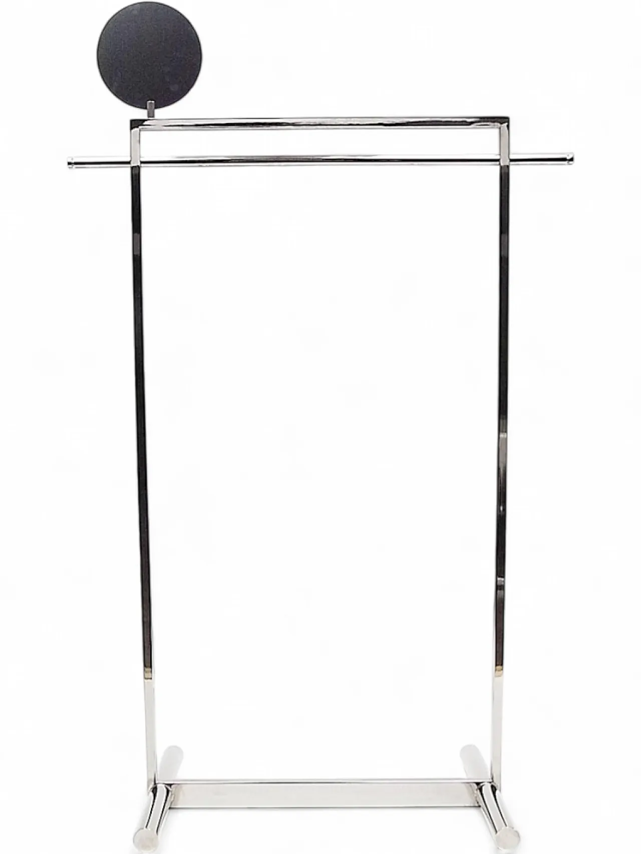 Appendiabiti in acciaio nichelato con specchio, fine '900 7