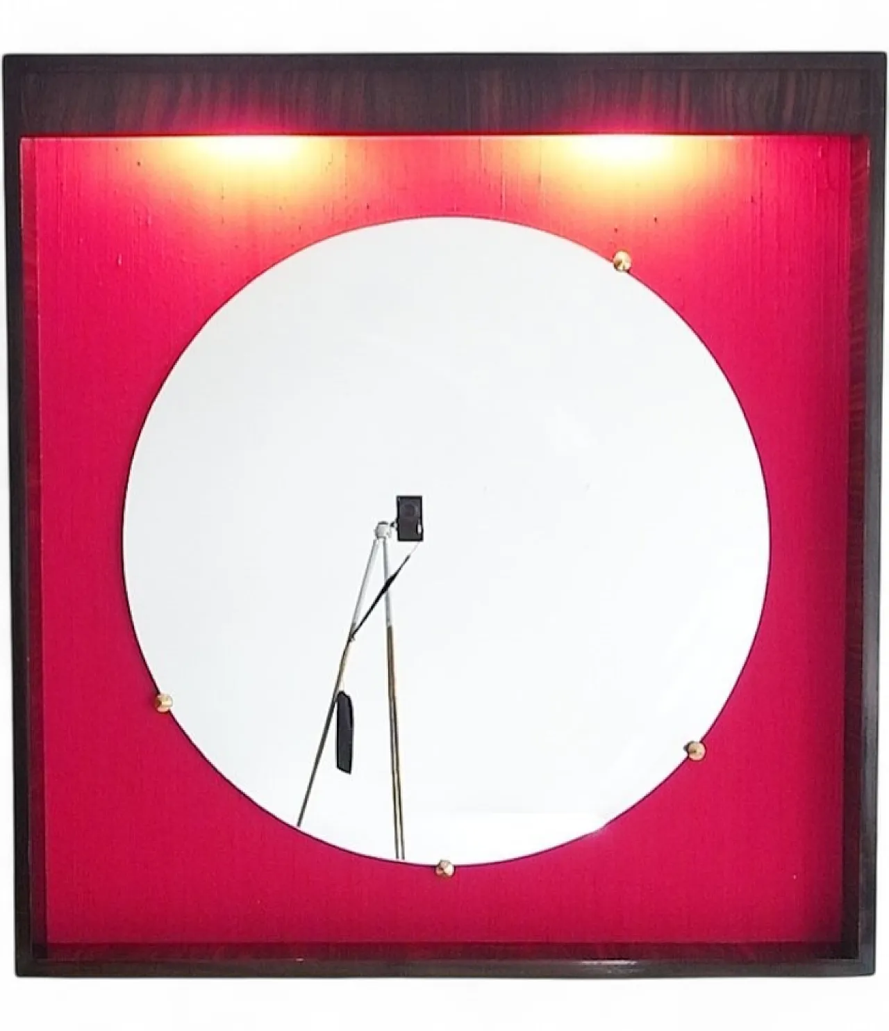 Specchio Grand Suite in macassar, seta e ottone, anni '60 23