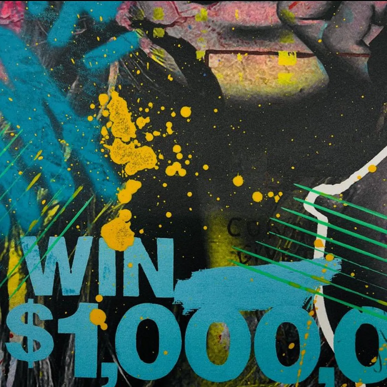 Kate Moss, Street Art, mixed media on paper, 1980s 2