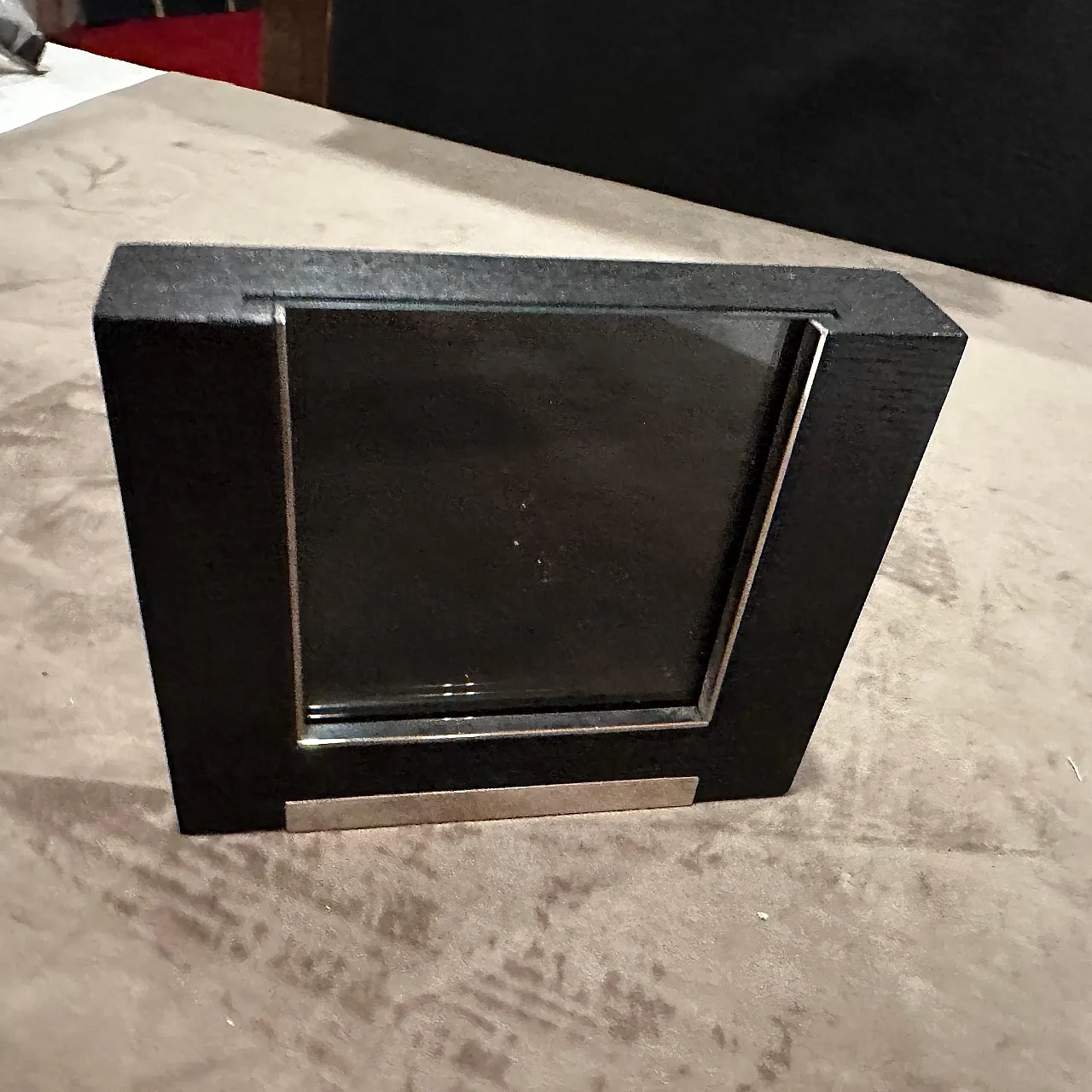 Sterling silver and ebonized wood picture frame by Silvan, 1980s 3