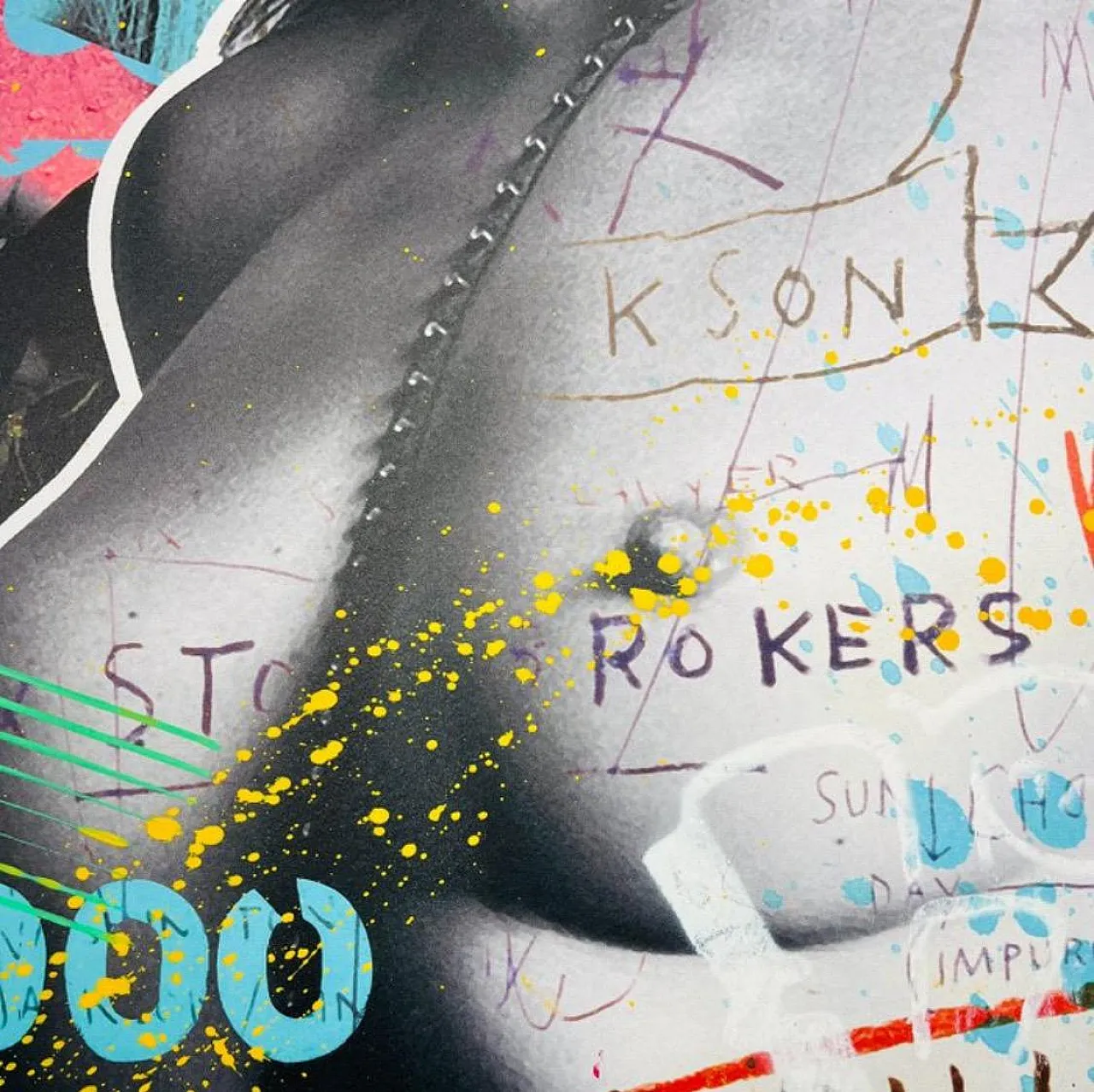 Kate Moss, Street Art, mixed media on paper, 1980s 4