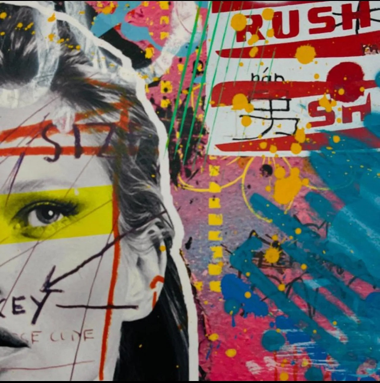 Kate Moss, Street Art, mixed media on paper, 1980s 5