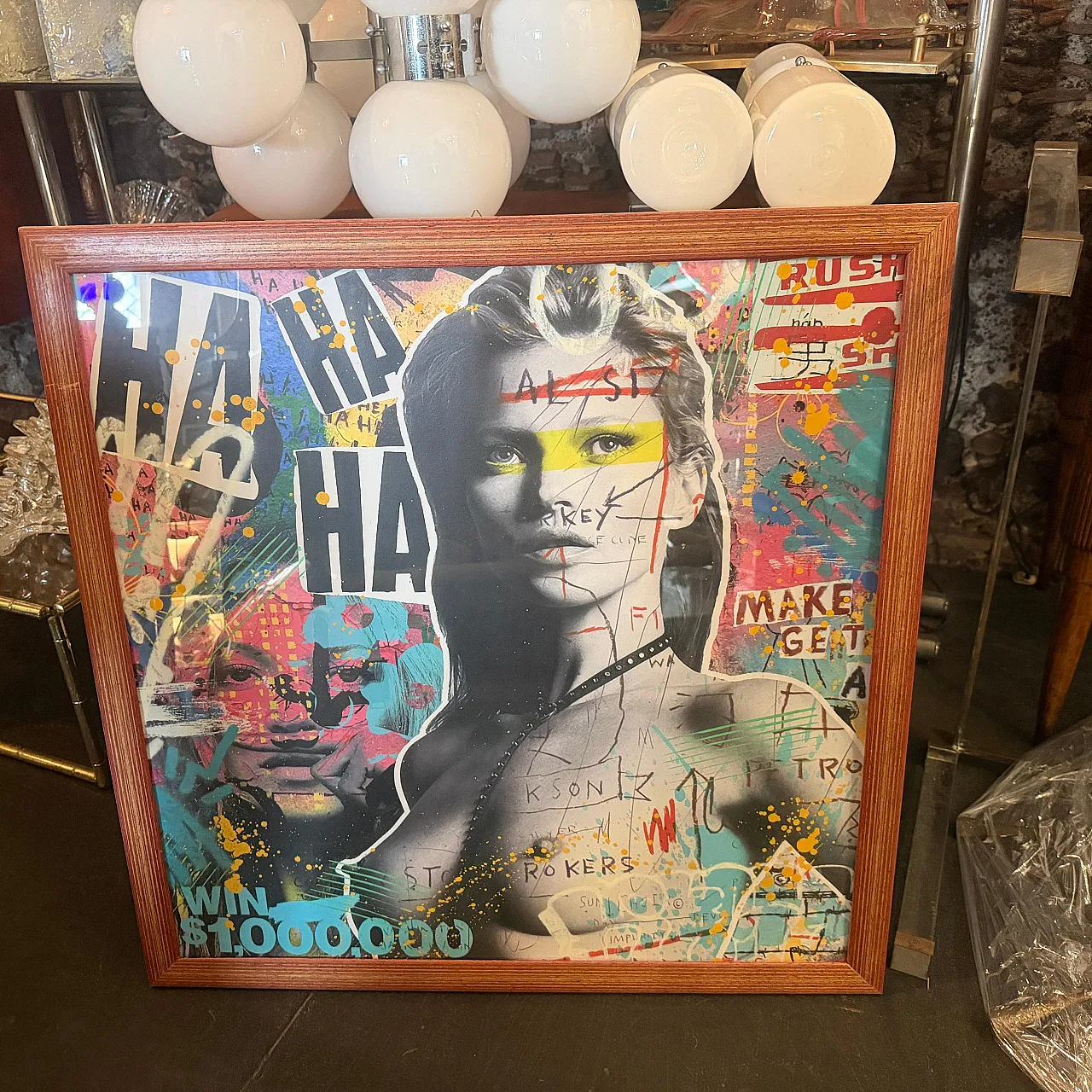 Kate Moss, Street Art, mixed media on paper, 1980s 8