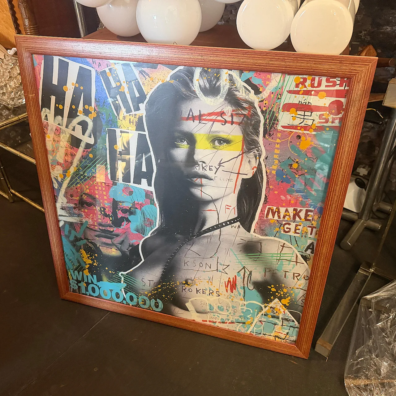 Kate Moss, Street Art, mixed media on paper, 1980s 9