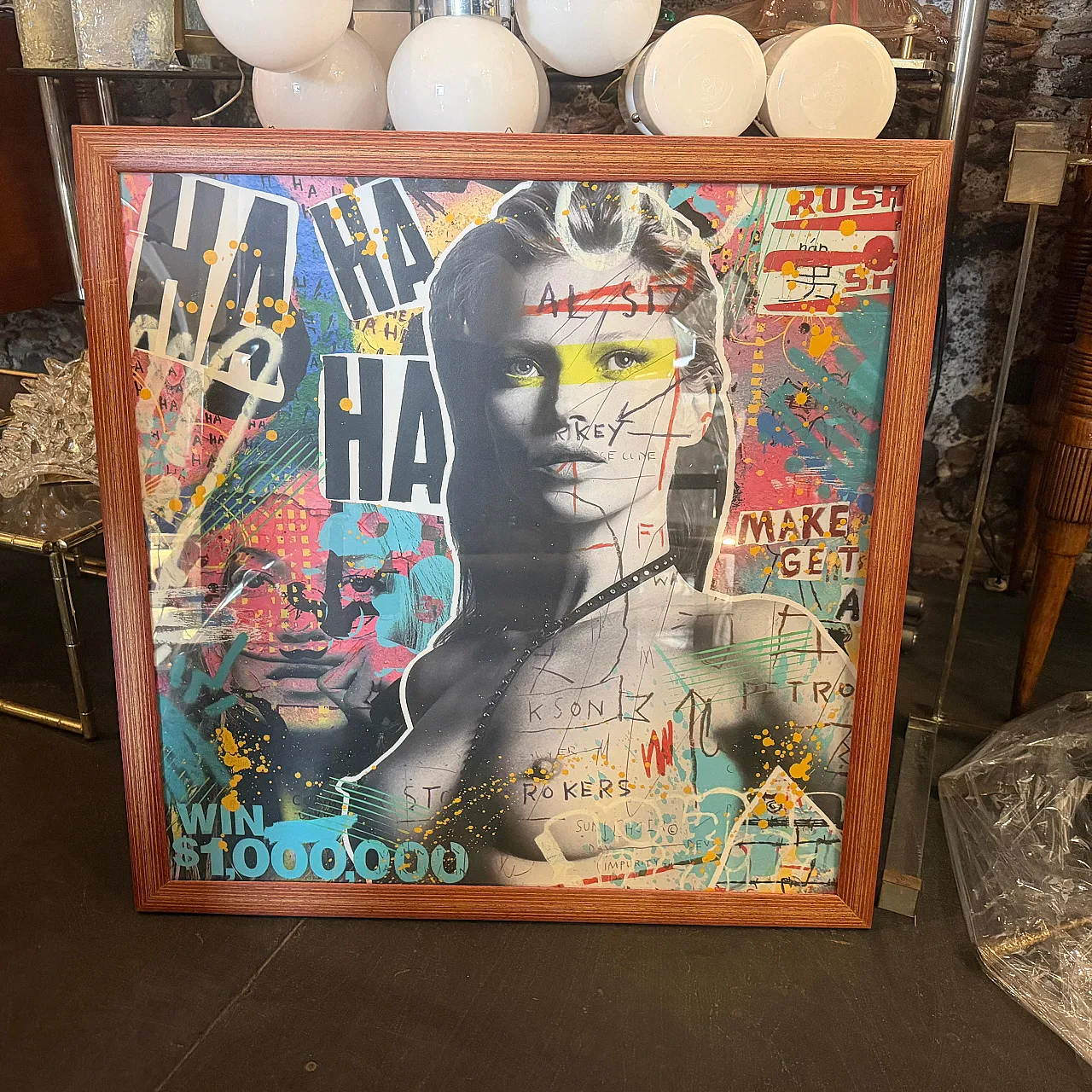 Kate Moss, Street Art, mixed media on paper, 1980s 10