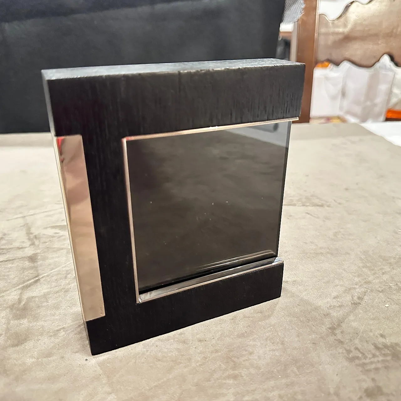 Sterling silver and ebonized wood picture frame by Silvan, 1980s 11
