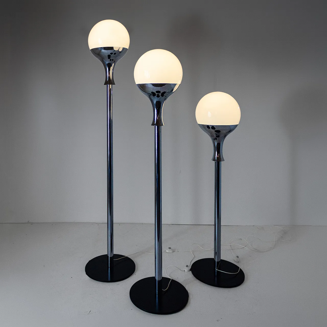 Set of three floor lamps , 70s 12