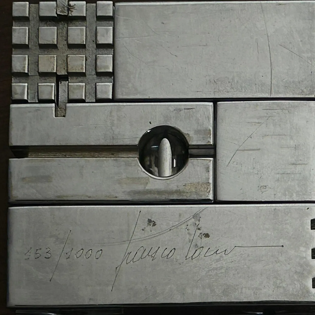 Scaccomatto by Franco Rocco, pair of bronze works, 1970s 4