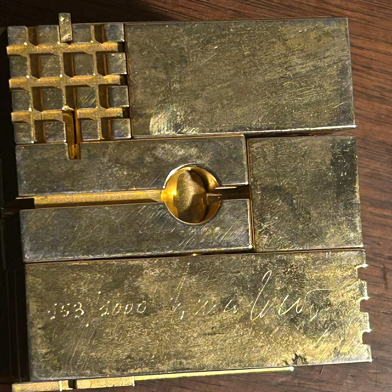 Scaccomatto by Franco Rocco, pair of bronze works, 1970s 5