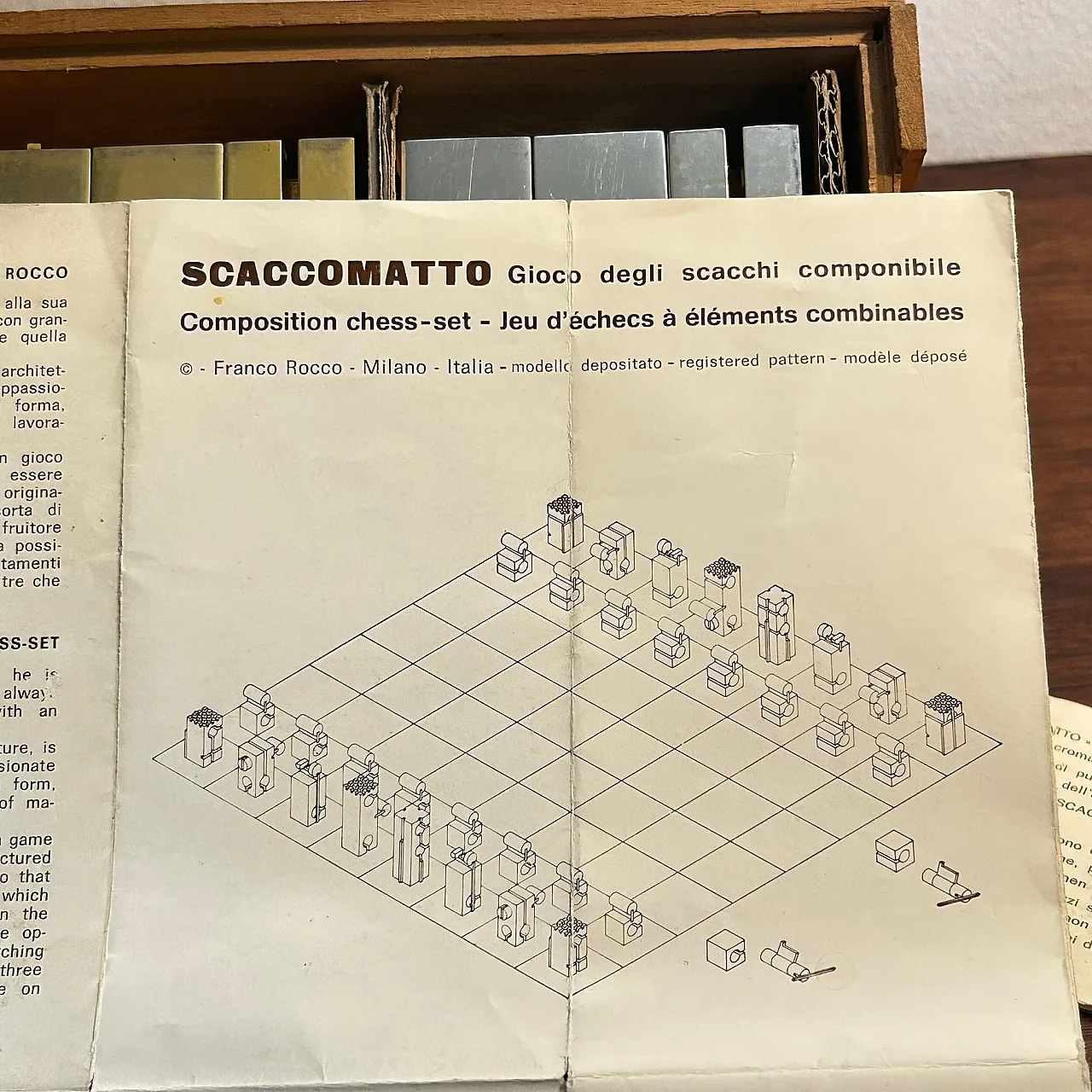 Scaccomatto by Franco Rocco, pair of bronze works, 1970s 12