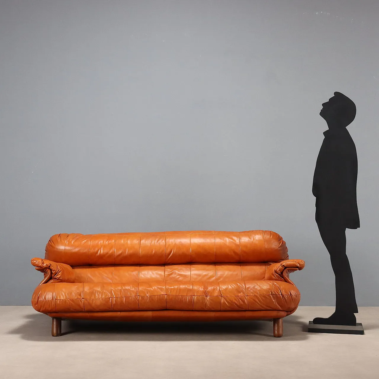 Divano in legno e pelle, '900 3