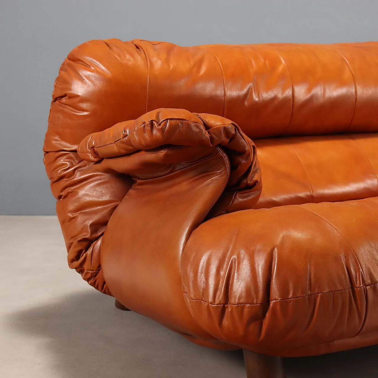 Divano in legno e pelle, '900 5