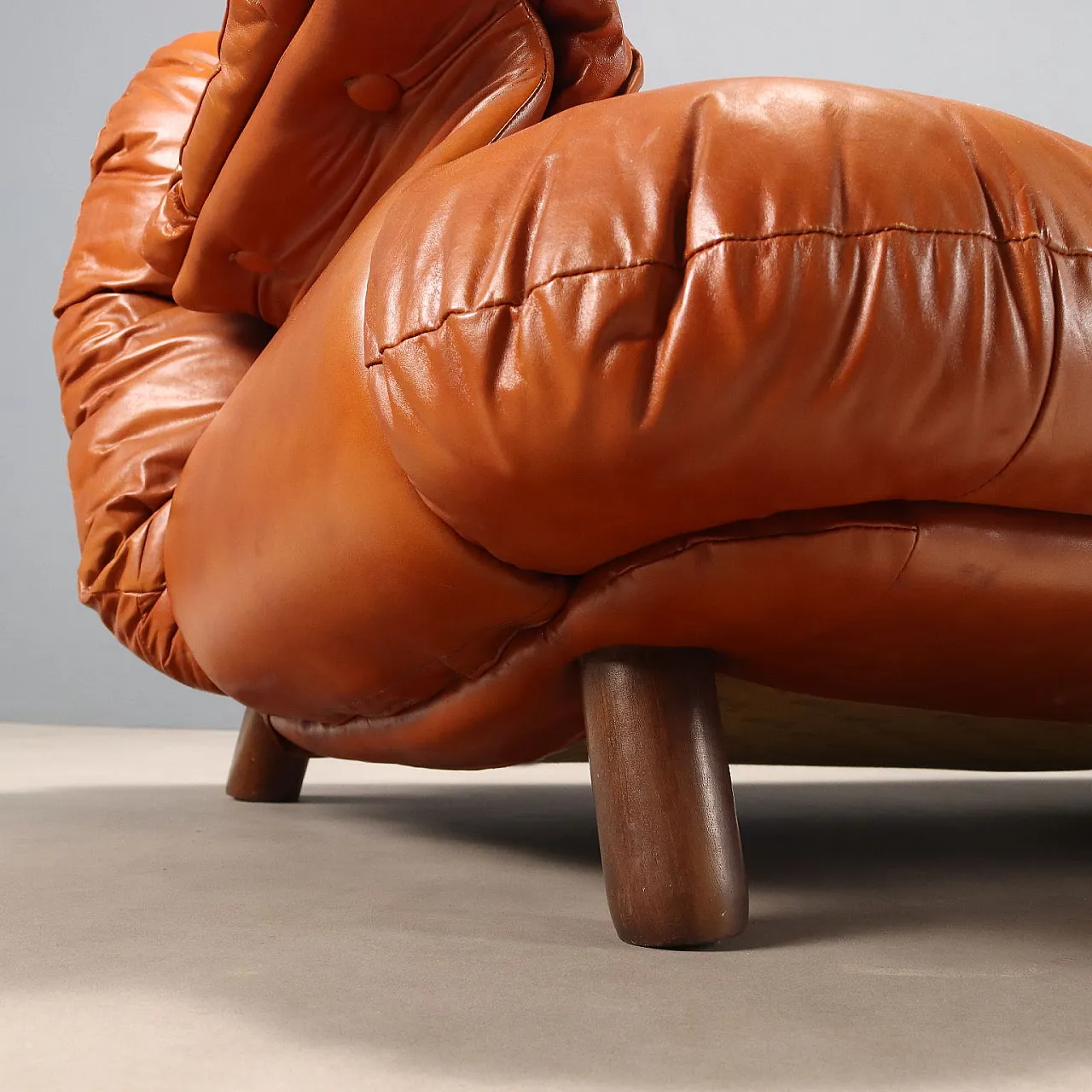 Divano in legno e pelle, '900 6