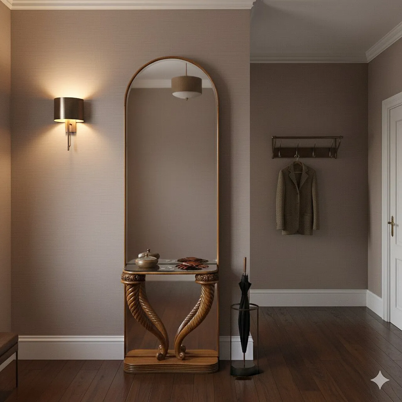 Consolle in rovere, primo '900 2