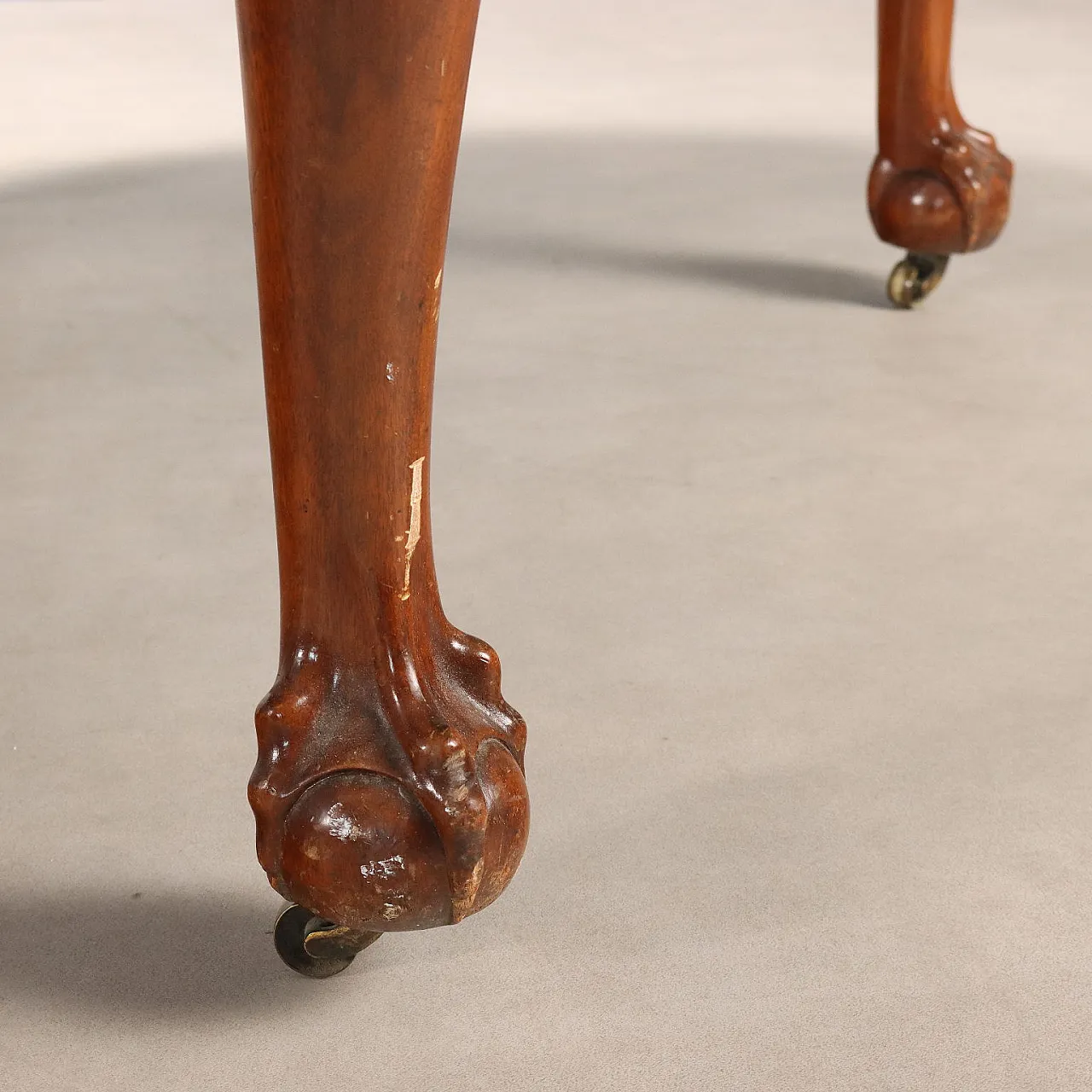 Tavolo allungabile in mogano con meccanismo a manovella, metà '800 9