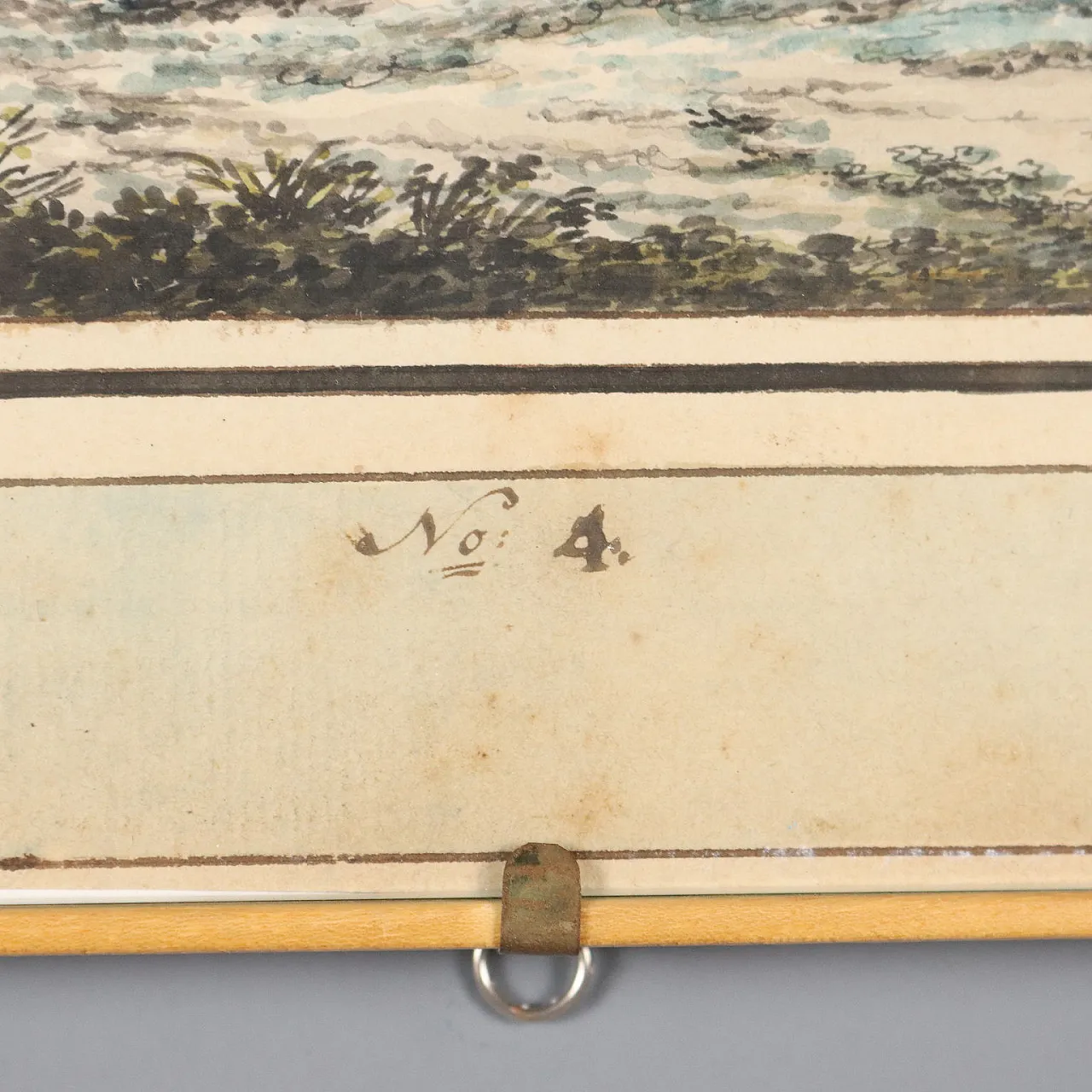 Acquarello e inchiostro su carta con cornice, '700 8