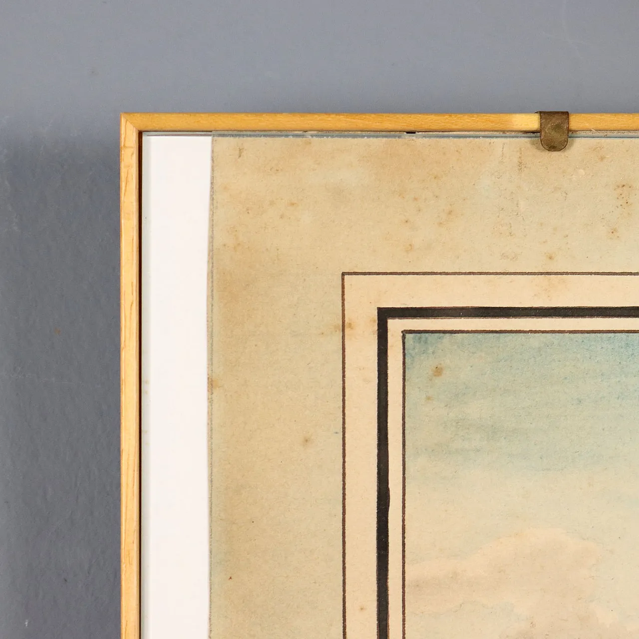 Acquarello e inchiostro su carta con cornice, '700 9