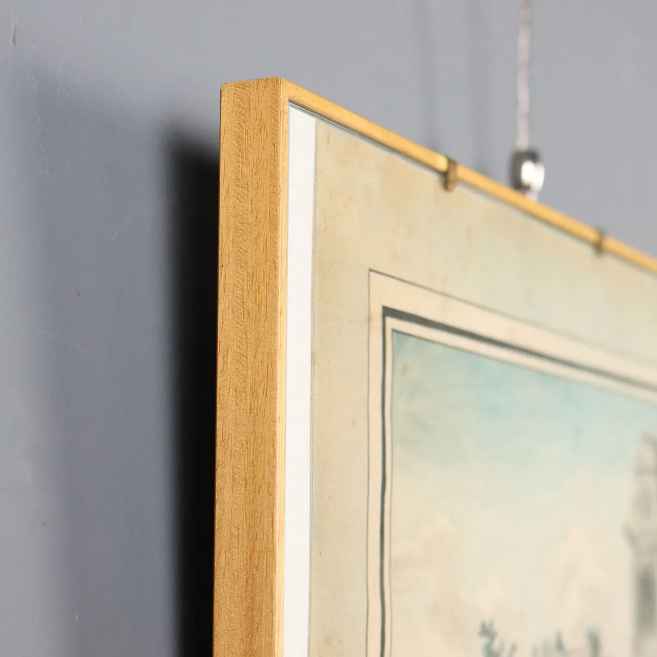 Acquarello e inchiostro su carta con cornice, '700 10