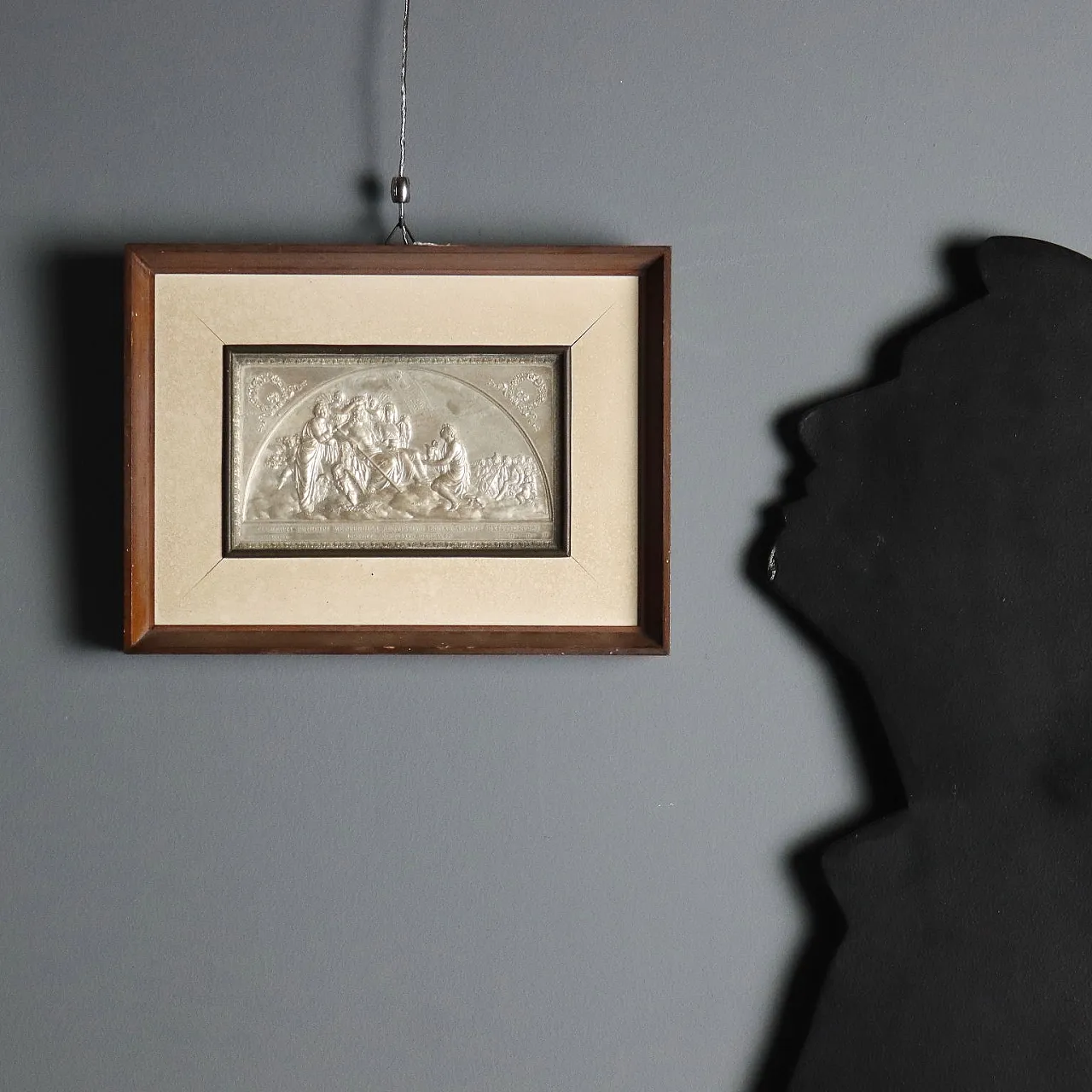 Bassorilievo su placca metallica, '800 2