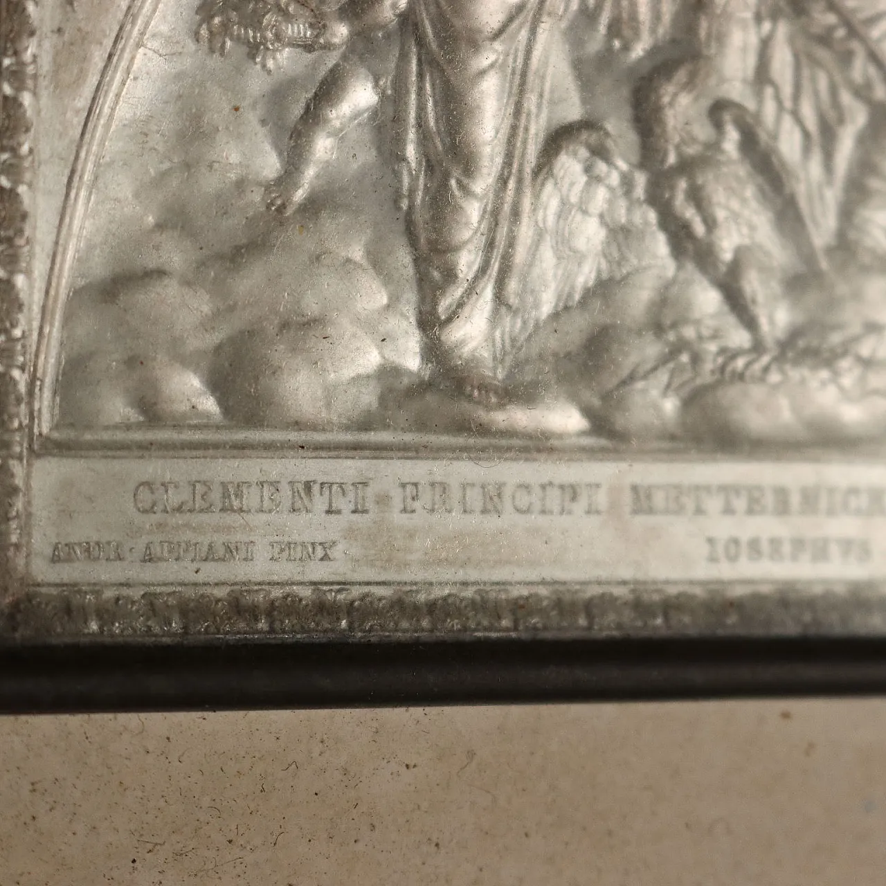 Bassorilievo su placca metallica, '800 7