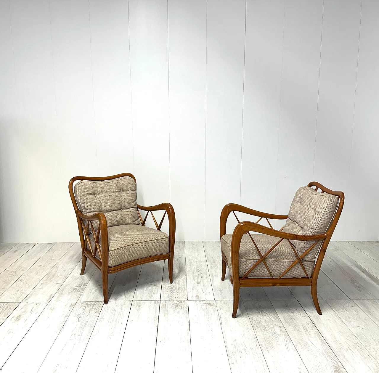 Coppia di poltrone attribuite a Paolo Buffa, anni '50 3