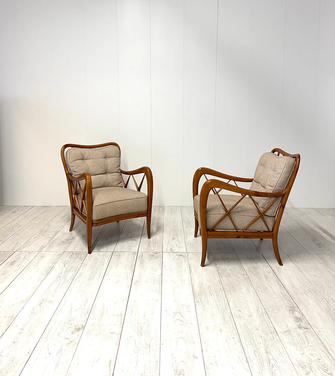 Coppia di poltrone attribuite a Paolo Buffa, anni '50 4