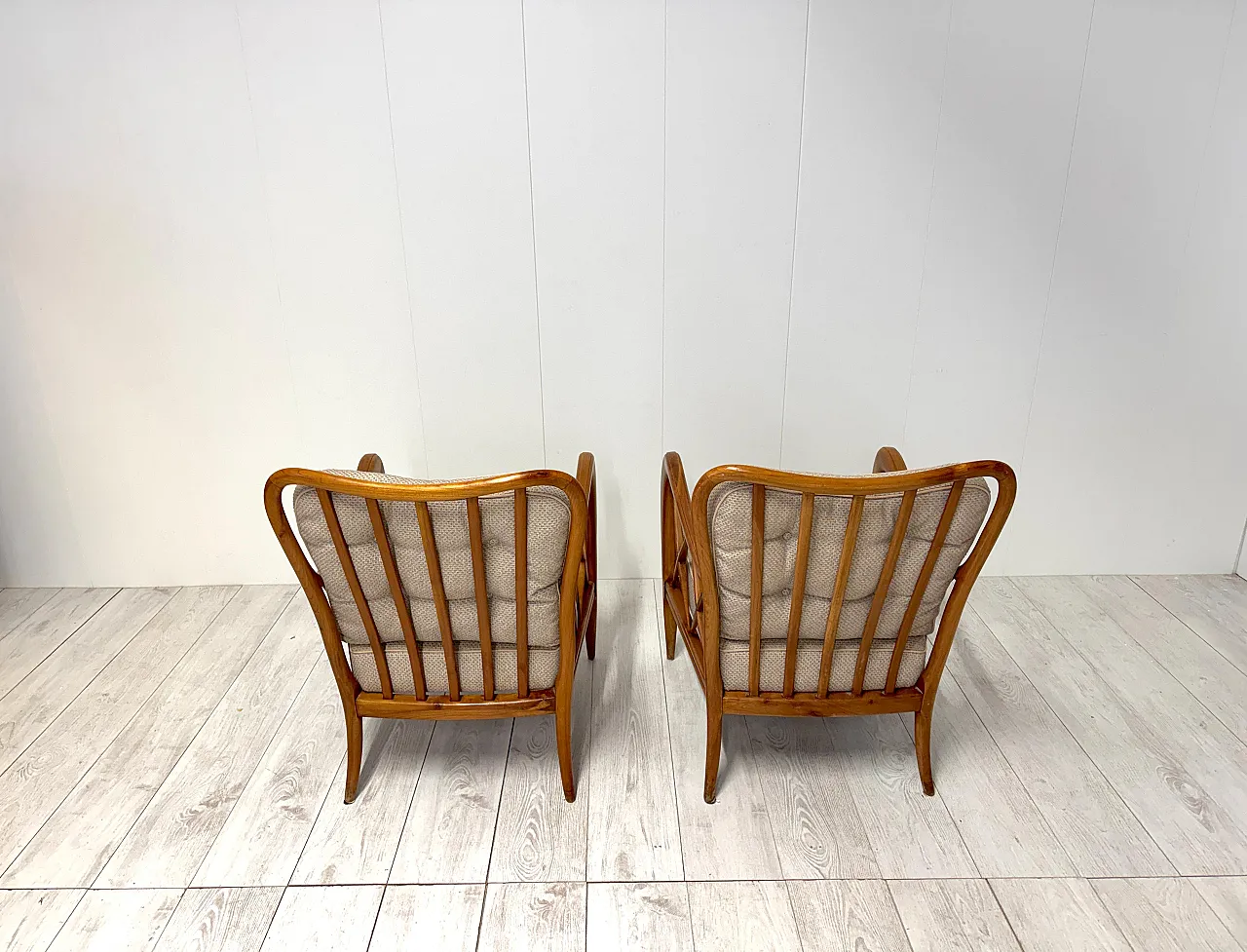 Coppia di poltrone attribuite a Paolo Buffa, anni '50 10