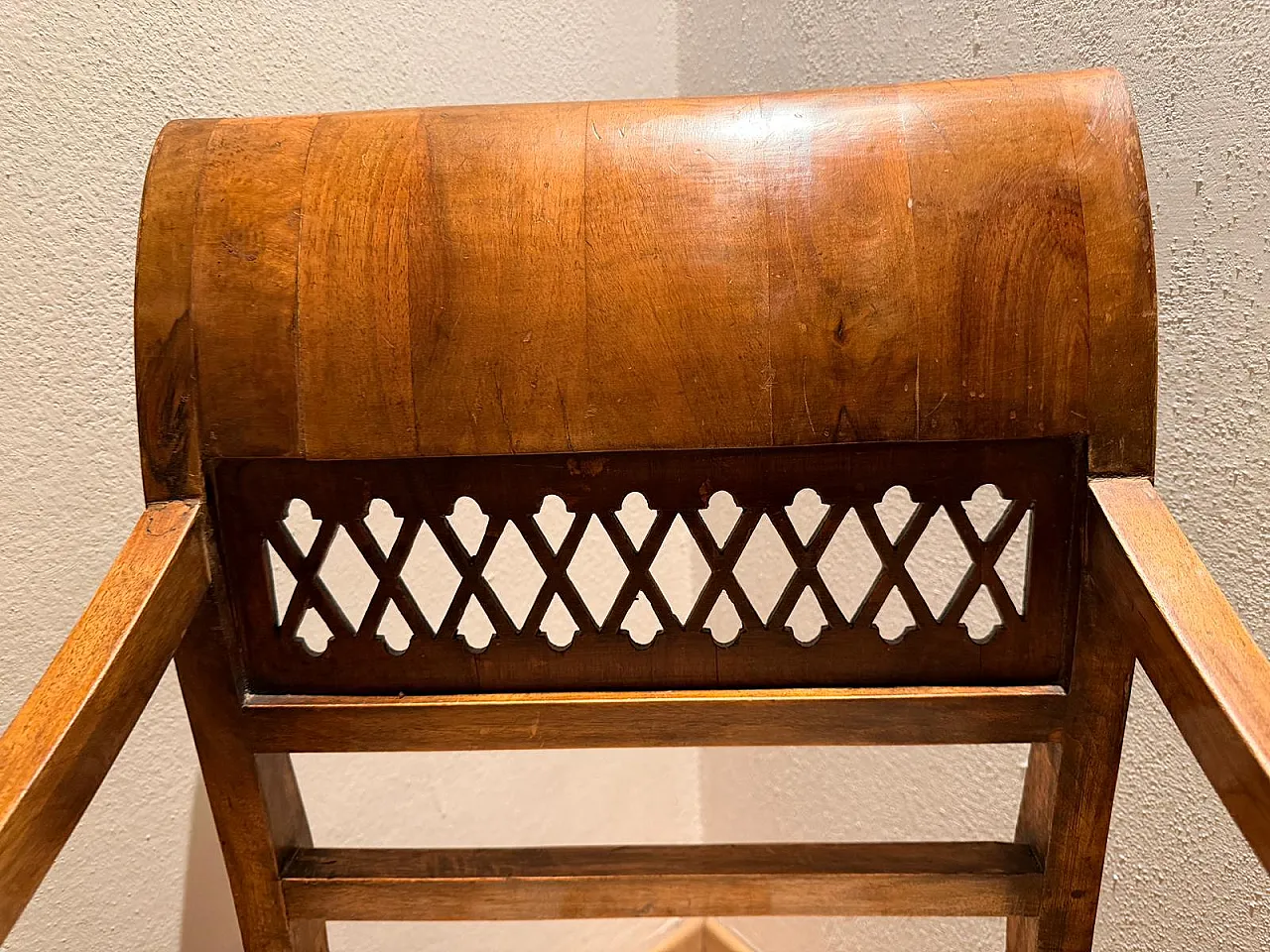 Mid-Century Italian Neoclassical Style Walnut Armchairs, 1950s 6