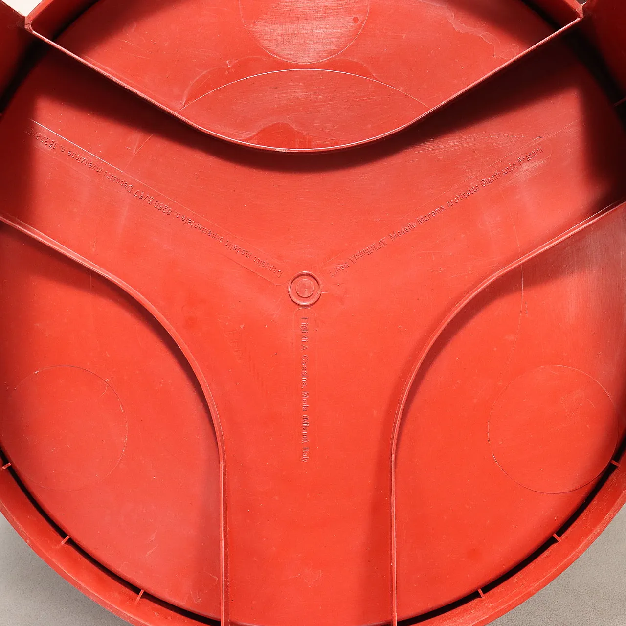 Pair of stackable plastic tables, 20th century 6