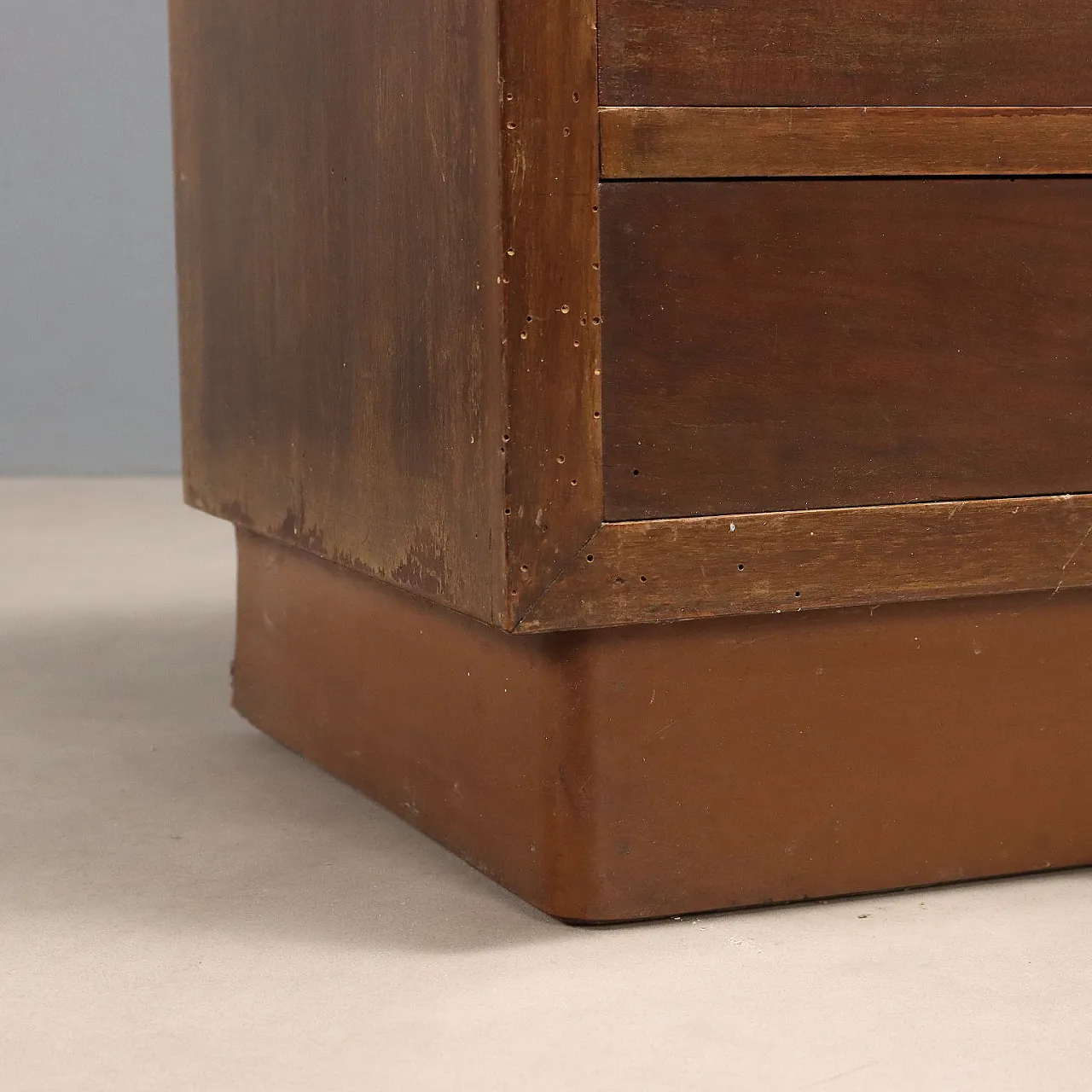 Cassettiera in impiallacciatura di pioppo e maniglie in ottone, '900 6