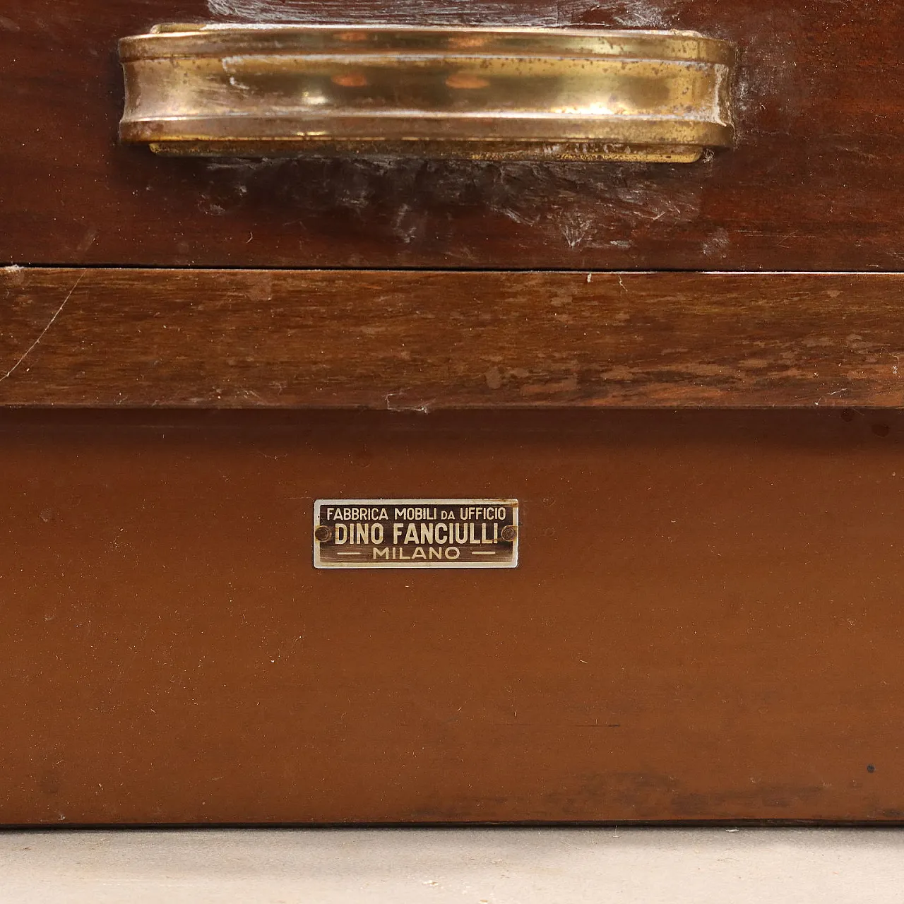 Cassettiera in impiallacciatura di pioppo e maniglie in ottone, '900 7