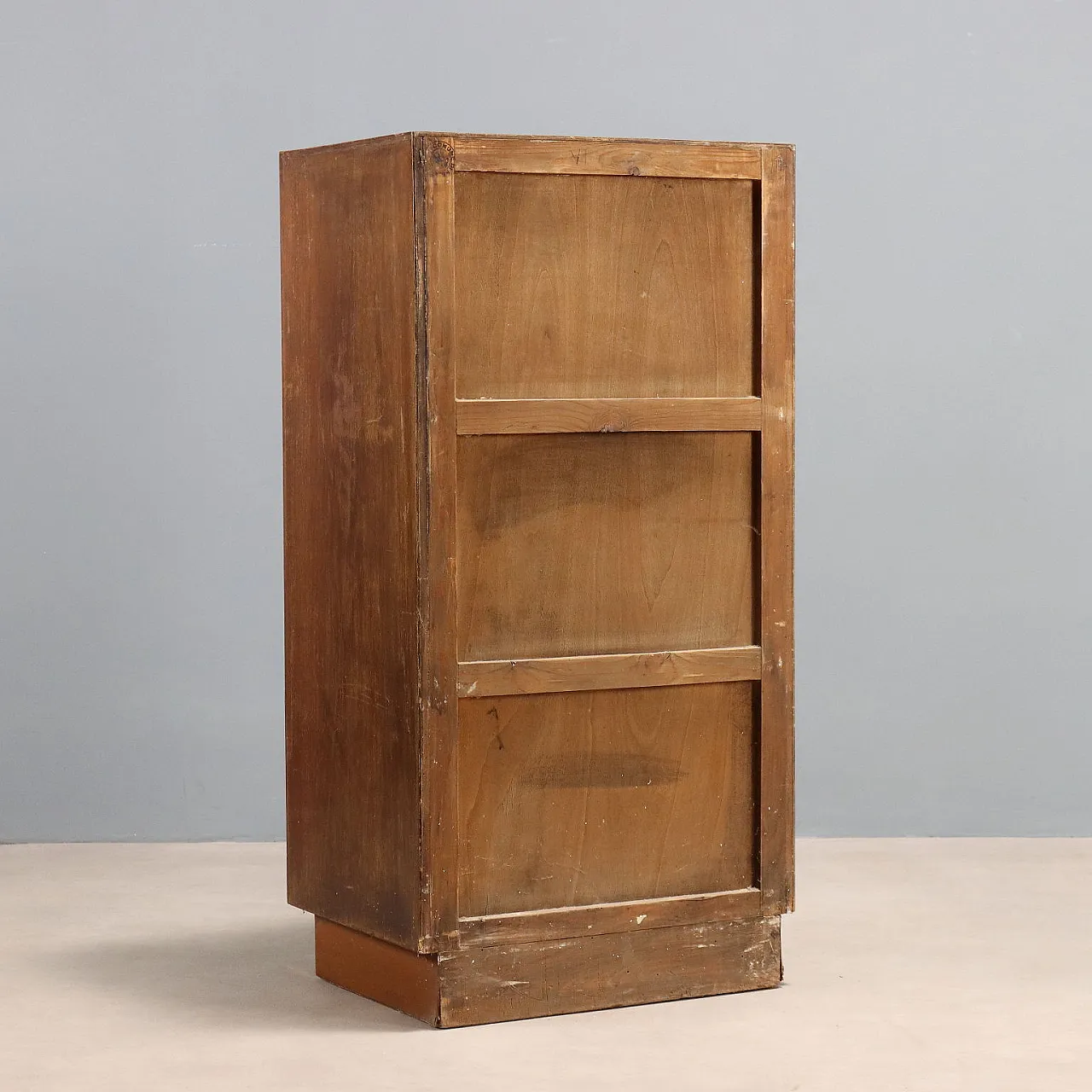 Cassettiera in impiallacciatura di pioppo e maniglie in ottone, '900 9