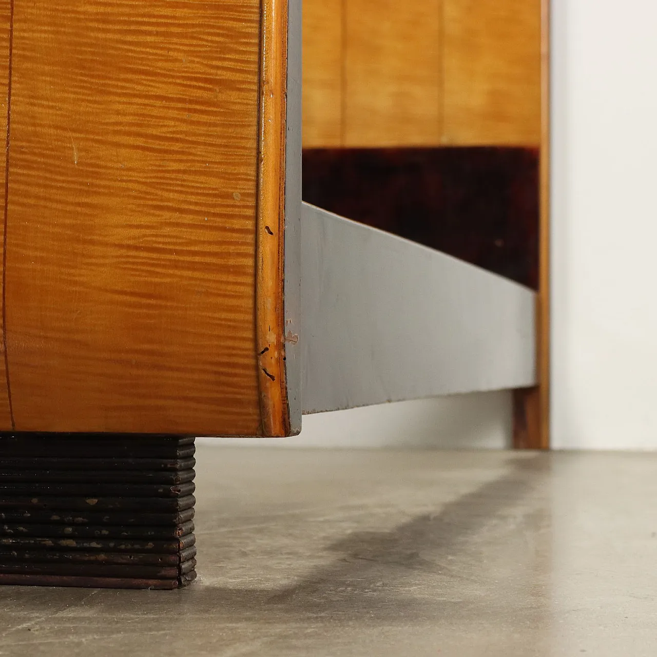 Letto matrimoniale in mogano impiallacciato, primo '900 9