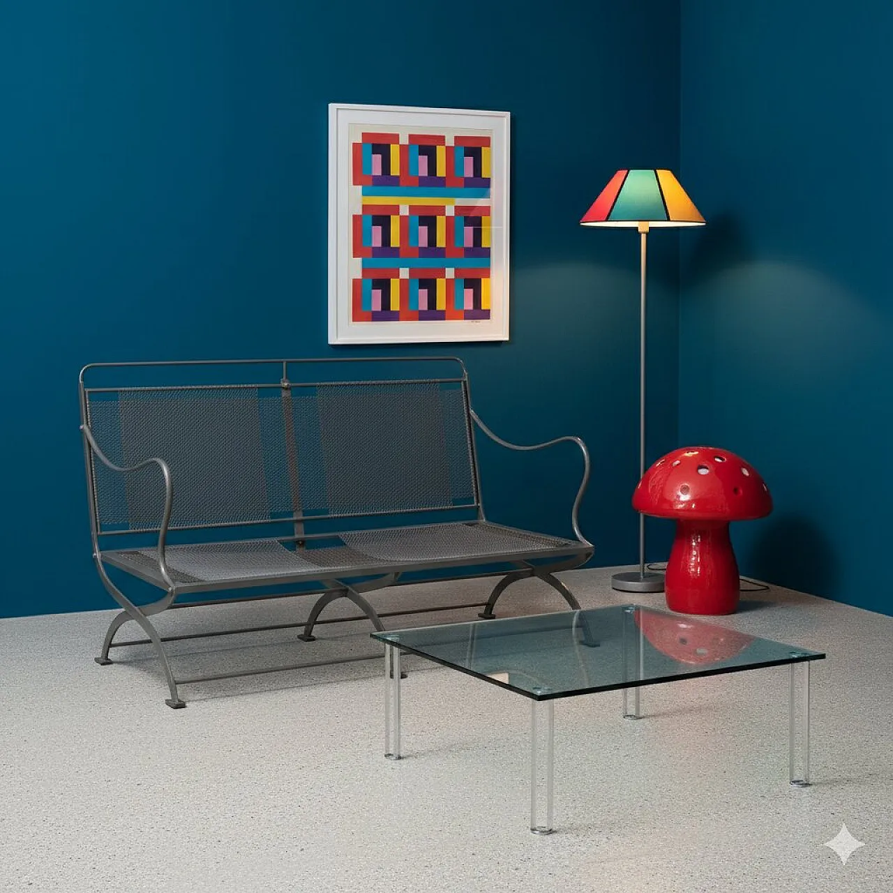 Enameled metal sofa by Luigi Caccia Dominioni, 1960s 2