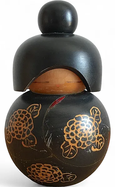Bambola Japanese Sosaku Kokeshi, anni '70