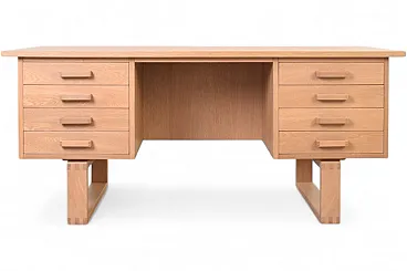 Scrivania autoportante Mid-Century in quercia di Torben Valeur & Henning Jensen fo