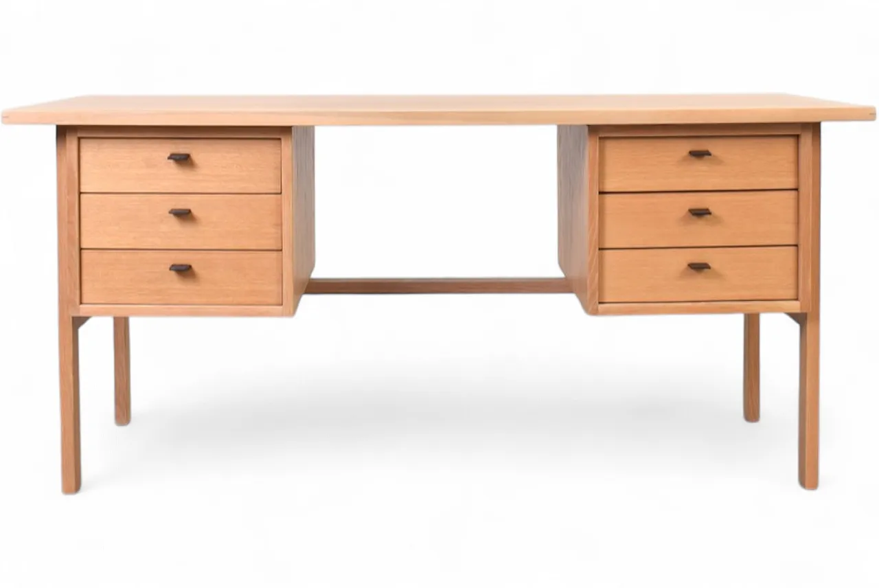 Scrivania in quercia di Svend Åge Madsen per Sigurd Hansen, anni '60 20