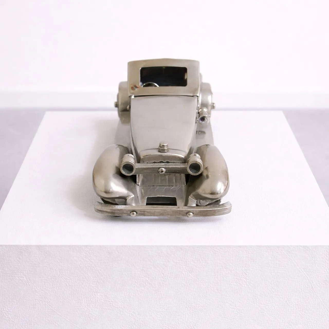 3 Italian Art Deco Futuristic Cast Metal Cars, 30s 3