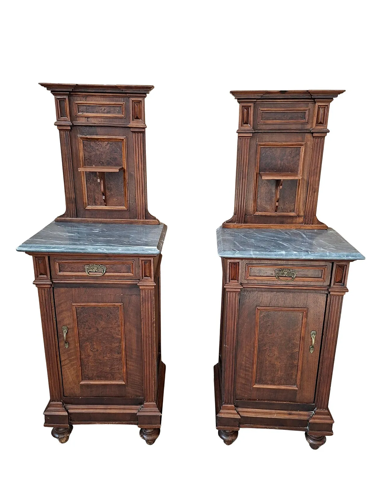 Couple of bedside tables, late 19th century 2