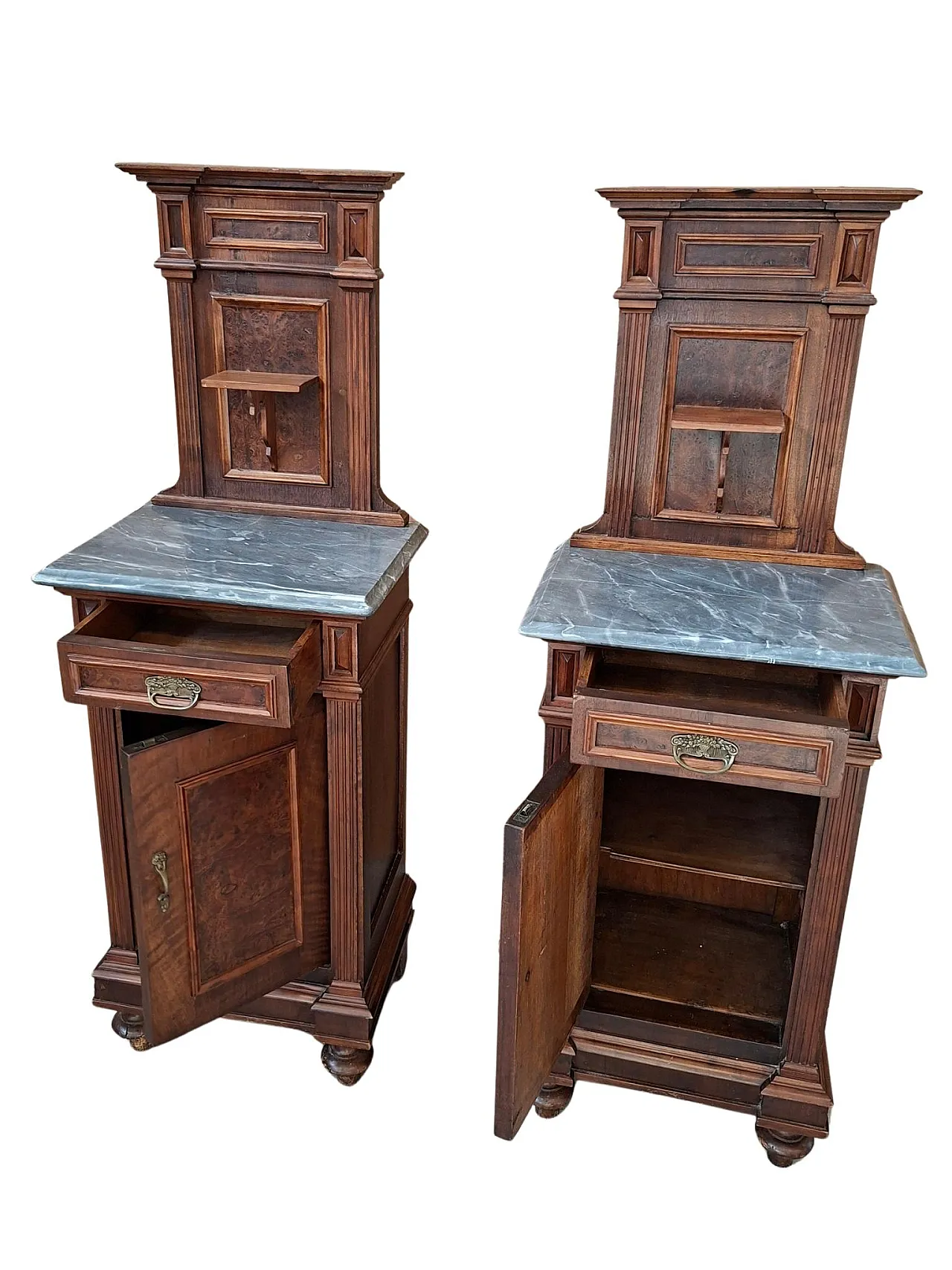 Couple of bedside tables, late 19th century 7